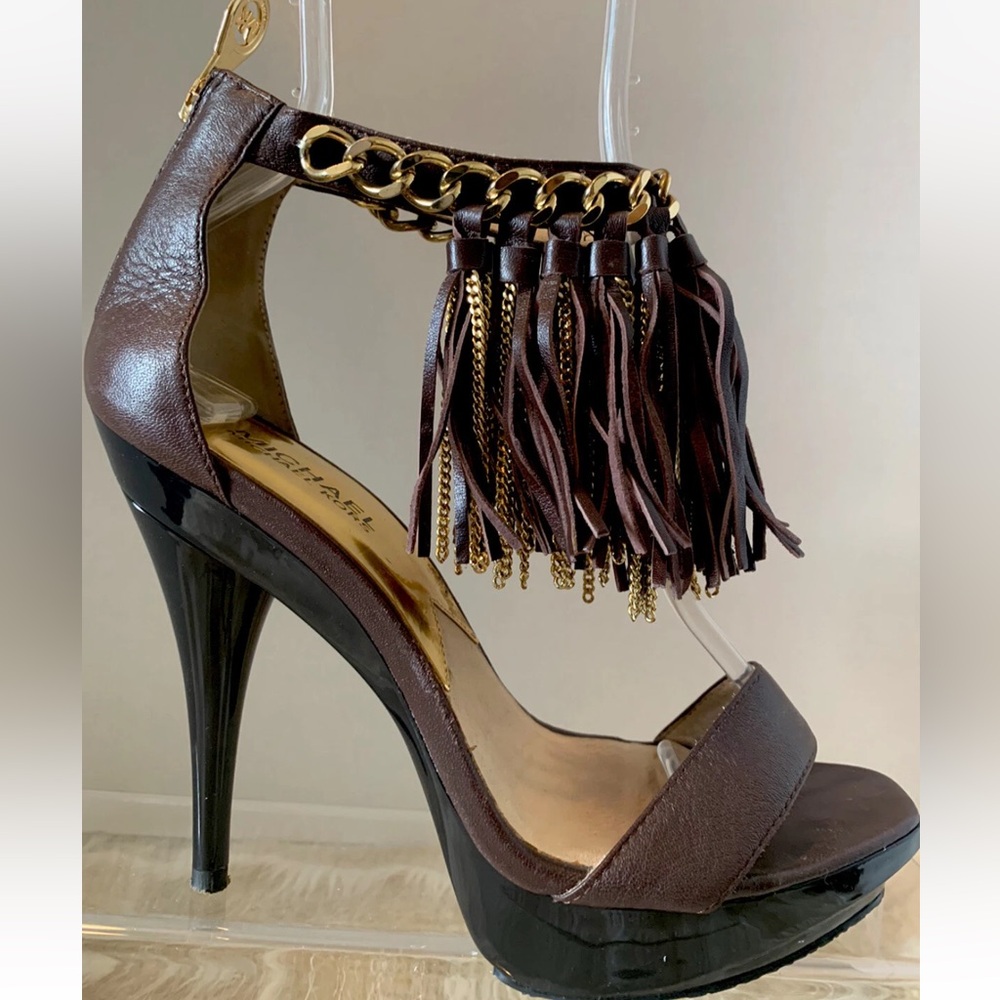Michael Kors Dark Brown Fringe Heels